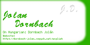 jolan dornbach business card